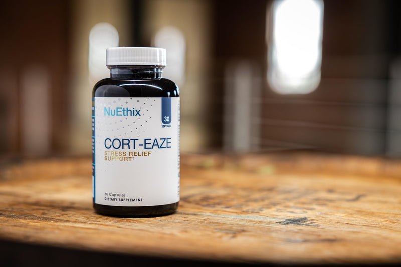 [Australia] - NuEthix Formulations Cort-Eaze - Cortisol Supplement - Health Support Supplement with Ashwagandha, L-Theanine & Rhodiola Rosea - Relaxation and Deep Sleep, 60 Capsules, 30 Servings 