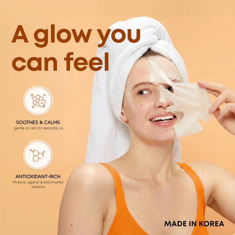 Clear Beauty Vitamin C & Collagen Face Mask – Hydrating & Firming Sheet Masks For Dry, Dull, Aging Skin – Dermatologist Tested, Anti-Aging, Korean Skin Care – Cruelty-Free Clean Beauty – 5 Count Vitamin C & Collagen (V2)