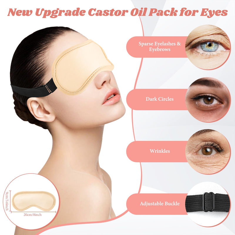 [Australia] - Castor Oil Pack Wrap, 12 Pcs Reusable Castor Oil Pack Kit Organic Cotton for Shoulder Hands Neck Waist Chest Knees and Feet, Adjustable Compress Pads for Entire Body 12pcs Castor Oil Packs 