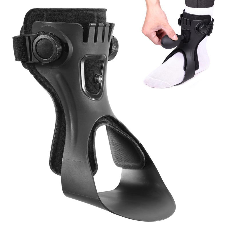 AFO Foot Drop Brace,Medical Ankle Foot Orthosis for Hemiplegia Stroke Varus Walking Support Shoes,Ankle Brace Stabilizer with Inflatable Airbag (Left, X-Large) Left