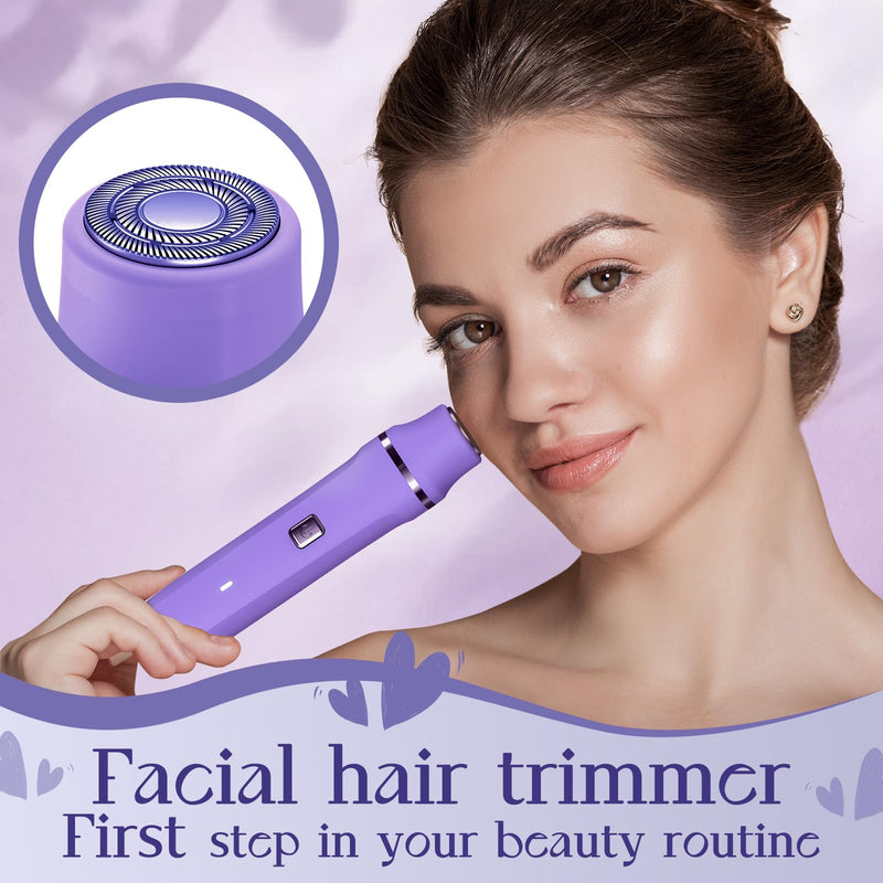 Electric Razors for Women - IPX7 Waterproof Pubic Hair Remover for Shower & Travel, 3-in-1 Bikini Trimmer with Body/Round/Curved Heads, Hypoallergenic Foil & Ceramic Blades, Self-Care Gifts for Her