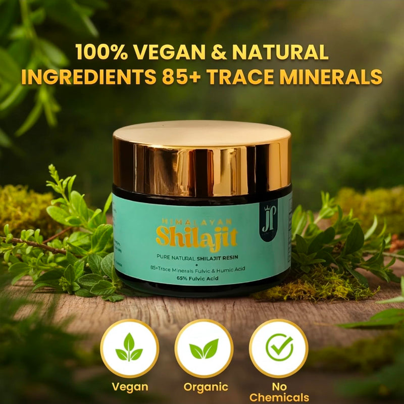 JP LONDON Shilajit Resin 50g - 100% Pure Himalayan Gold Grade | Lab Tested | 85+ Trace Minerals, Fulvic & Humic Acid | Natural Energy, Stamina & Focus | 62 Servings - 2 Month Supply
