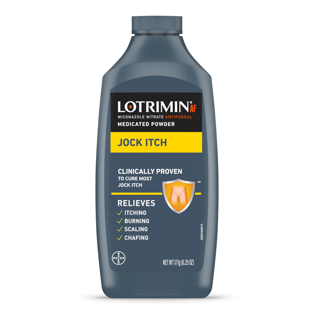 Lotrimin Antifungal Jock Itch Medicated Powder with Miconazole Nitrate, Jock Itch Treatment for Men, Women, and Kids Over The Age of 2, 6.25 oz Bottle 6.25 Ounce (Pack of 1)