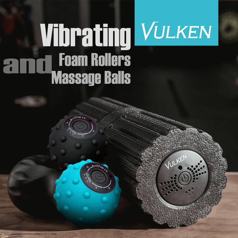 [Australia] - Vulken Acusphere 4 Speed High Intensity Vibrating Massage Ball for Muscle and Fitness, Performance Improvement and Trigger Point Release Black 