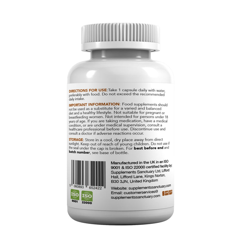 Alpha Edge Food Supplement with L-Arginine, Botanical Extracts Including Tribulus, Fenugreek, Maca & Ginseng – Vegetarian Capsules – 60 Capsules