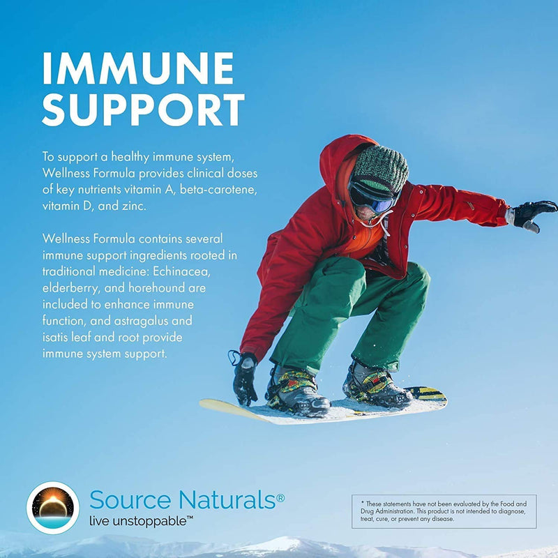 Source Naturals Wellness Formula, Advanced Immune Support - 240 Capsules | Bio-Aligned Vitamins & Herbal Defense with Vitamin C Plus 30 other Vitamins, Minerals & Herbs for Immune System Support Unflavored 240 Count (Pack of 1)