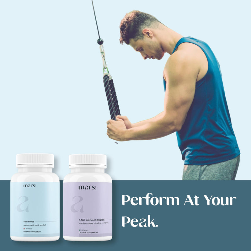Mars by GHC MaxDrive Combo: Powered by Nitric Oxide & Sea Moss Capsules Pack of 1