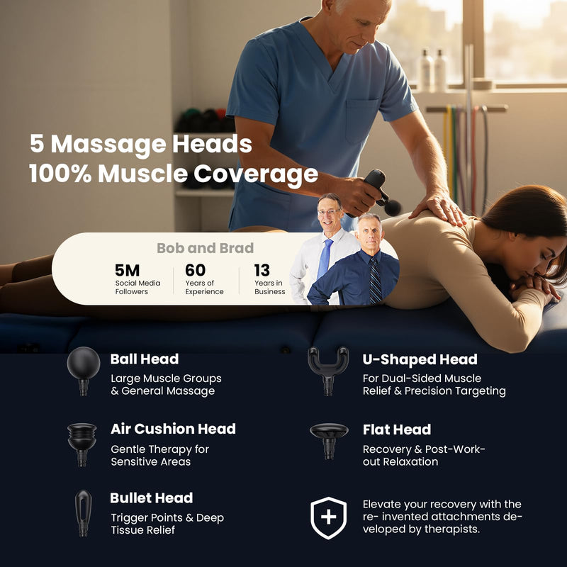 [Australia] - BOB AND BRAD Q2 Mini Massage Gun, Pocket-Sized Deep Tissue Massager Gun, Portable Percussion Muscle Massager Gun, Ultra Small & Quiet Muscle Massage Gun with Carry Case, Home Gym Travel, Black Q2 Mini (Black - Recovery Anywhere) 