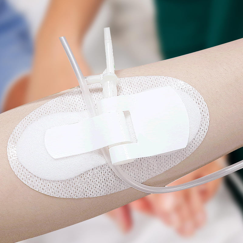 Catheter Stabilization Device Patch, Non-Woven Foley Tube Holder & Leg Bag Strap Sticker, Adhesive Fixation for Urinary, PEG & G-Tube (40 Pcs, White) White 5