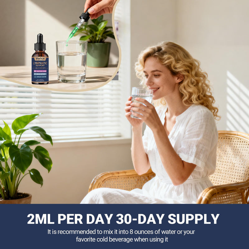 Lymph System Support Supplement - Lymph Drainage with Dandelion Extract, Zine, Burdock Powder - Reduce Lymph Swelling - Artichoke Lymphatic Drainage & Liver Repair Supplement - 60ml