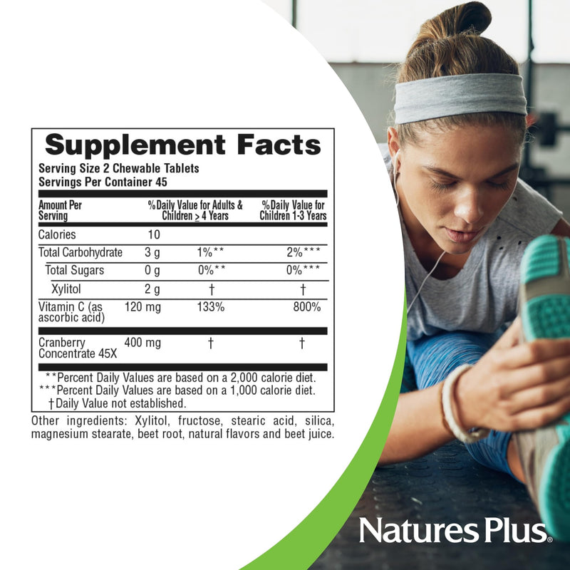 NaturesPlus Ultra Chewable Cranberry - 90 Love Berries Tablets, Pack of 2 - Promotes Urinary Tract Health - Non-GMO, Gluten Free - 90 Total Servings 90 Count (Pack of 2)