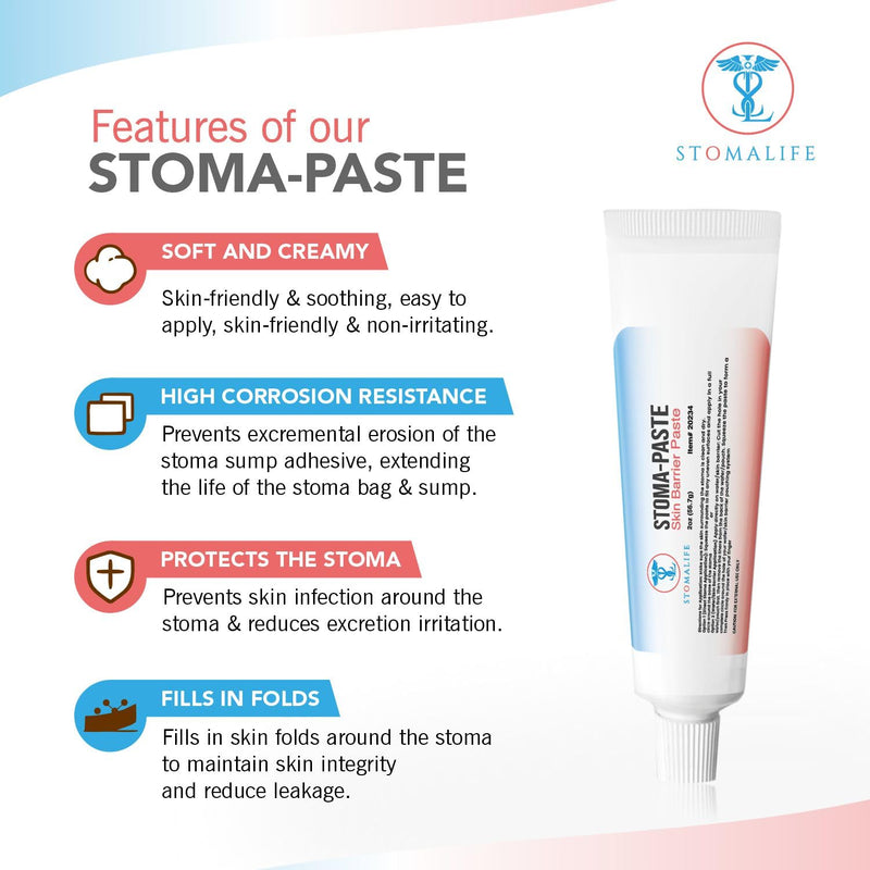 [Australia] - Ostomy Paste 2 Oz, Stoma Barrier Paste with Skin Irritation Prevention | Accessories for Ostomy-Colostomy-Ileostomy‚Ä¶ (2 oz (Pack of 1)) 2 Ounce (Pack of 1) 