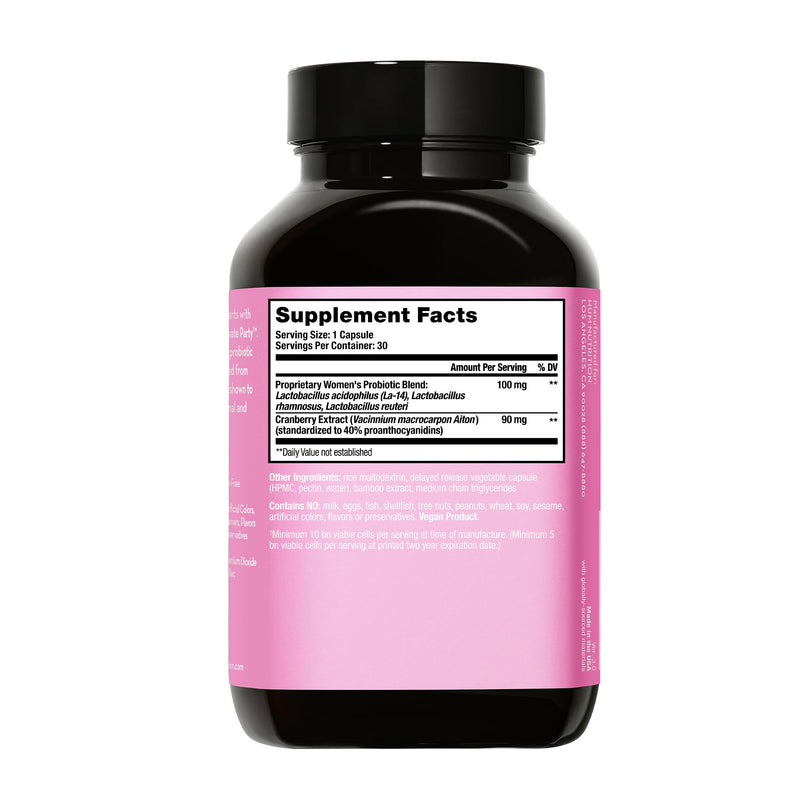 [Australia] - HUM Private Party Vaginal Probiotics for Women's pH Balance- Cranberry & Lactobacillus Blend -Womens Vaginal Health Supplement - Promote Healthy Vaginal Odor & Vaginal Flora - (30-Day Supply) 30-Day Supply 