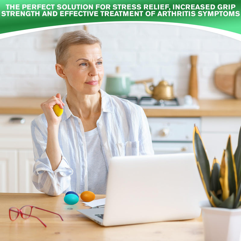 [Australia] - 4Pcs Squeeze Balls for Hand Therapy - Hand Exercise Balls for Arthritis Hand Therapy Balls for Arthritis Hand Squeeze Ball for Hand Therapy Stress Balls for Adults - Squeeze Ball for Hand Strength 