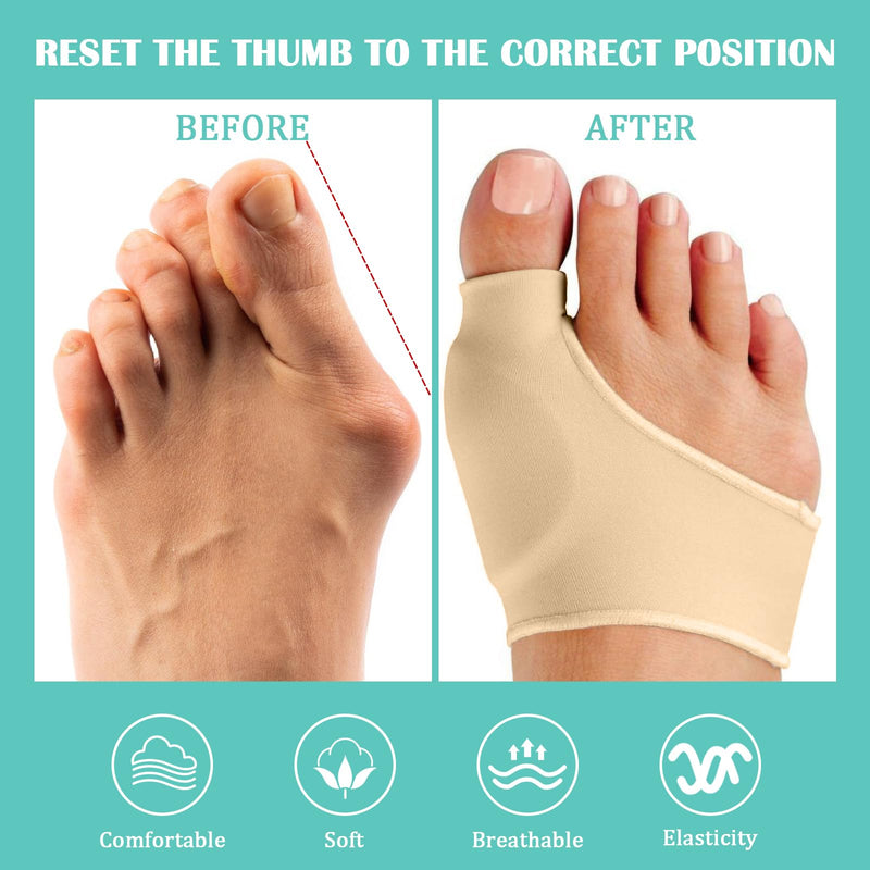 [Australia] - TCASENER 1 pair of hallux valgus socks, hallux valgus bandage for men and women, hallux valgus correction bandage, toe spreader big toe, protection of the ball of the toe 