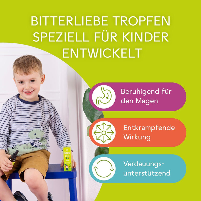 [Australia] - BitterLiebe® bitter substances drops for children 30ml with practical pipette cap I bitter drops from The Lions' Den I Hildegard von Bingen, bitter herbs 1 