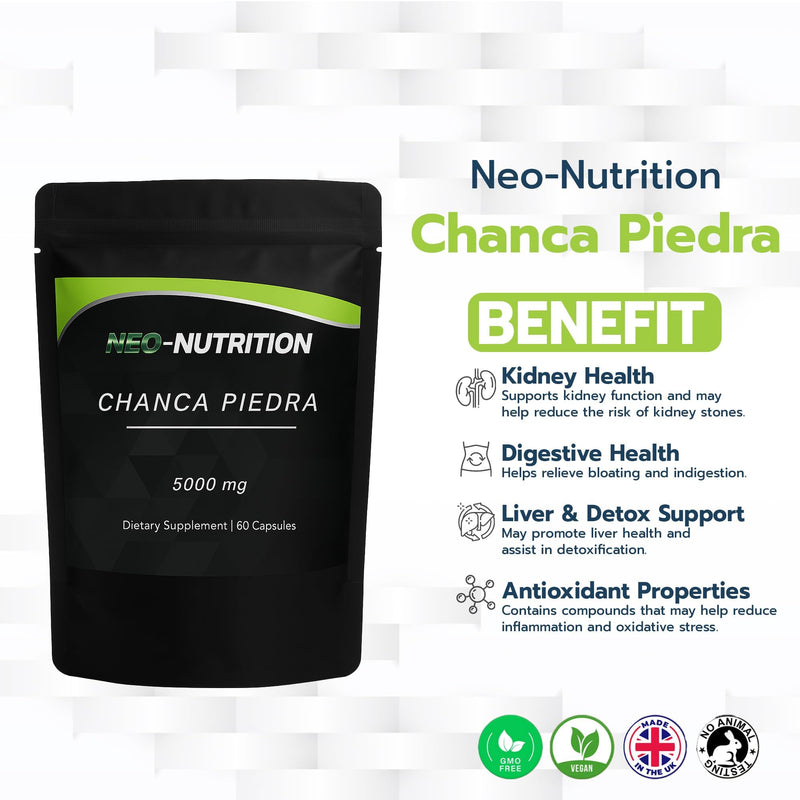 Chanca Piedra 5000mg Stone Breaker 120 Vegan Capsules High Strength Chanca Piedra Supplement UK Made 120 count (Pack of 1)