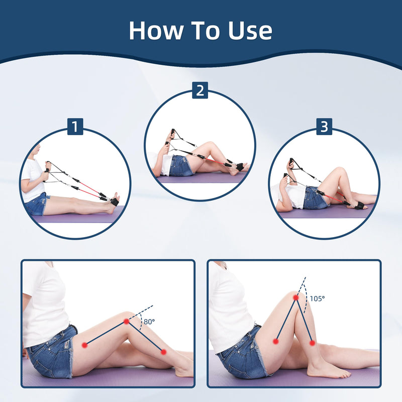 [Australia] - JFMkaer Knee Replacement Recovery Aids, Hip/Knee Rehabilitation Equipment After Knee Surgery - Leg Stretcher Exercise Improve Mobility and Flexibility for Knee Pain 