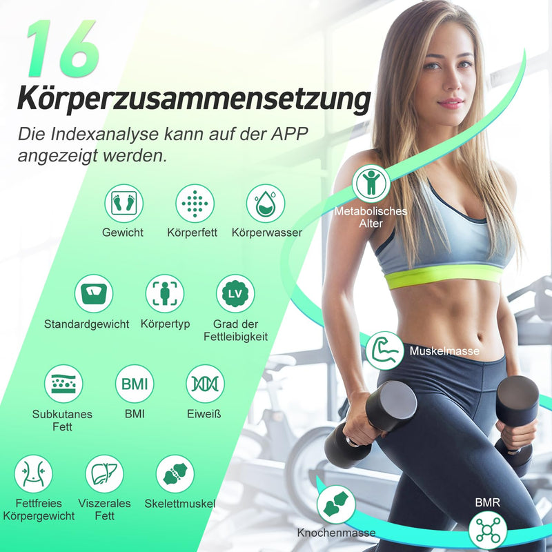 [Australia] - INSMART digital personal scales, people scales with Bluetooth, body fat scales for BMI, weight, body fat, pulse rate, muscle mass, water, protein, skeletal muscle, bone weight, BMR, etc. Black 