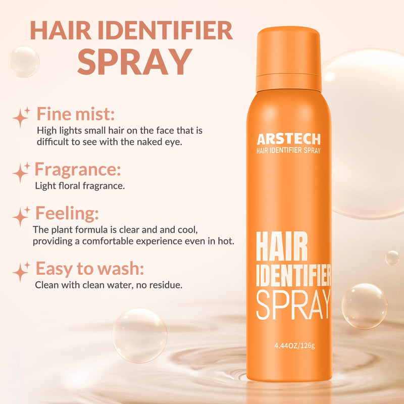 [Australia] - Hair Identifier Spray for Face Shaving Dermaplaning Tool Skin Body Dermaplane Spray for Women with 16 Face Razor Face Shaver Kit Facial Hair Removal Dermaplane Razor for Women Face (Orange 4 Pack) Orange 4 PACK 