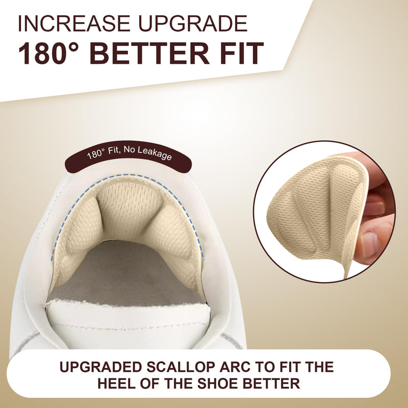 [Australia] - Pack of 6 heel shoe pads for shoes, premium heel pads, shoe insoles, heel protection pads against friction, heel pads, non-slip insoles for men and women (grey and black and skin colour). 