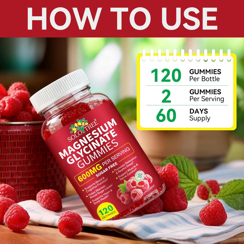 120 Count Magnesium Glycinate Gummies, High Absorption Magnesium Supplement for Women,Men and Kids, Support Sleep,Muscle and Relaxation,Sugar Free 1 count (Pack of 120)