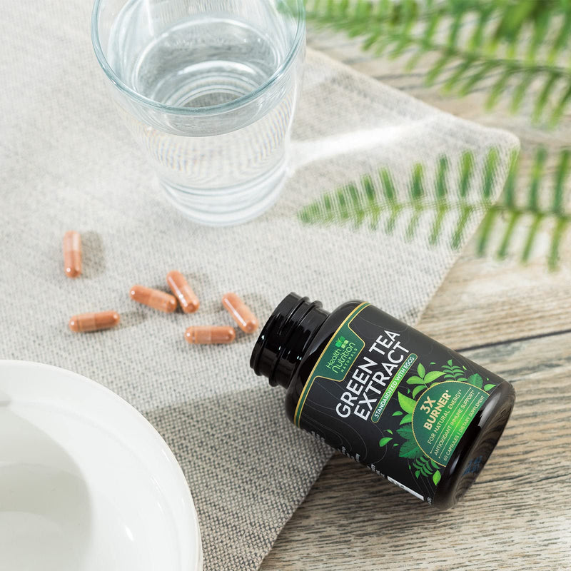 [Australia] - Green Tea Extract Pills - 98% Standardized EGCG 1300mg for Natural Extra Strength Energy - Supports Heart & Antioxidant Health Herbal & Immune Support Supplement Polyphenols Max Potency - 60 Capsules 60 Count (Pack of 1) 