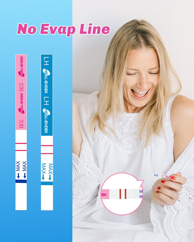 HEAL-CHECK 60 Ovulation and 20 Pregnancy Tests Strips with 80 Urine Cups, Fertility for Women TTC, Easy to Use at Home, Over 99% Accuracy, Individually Wrapped 80 Count