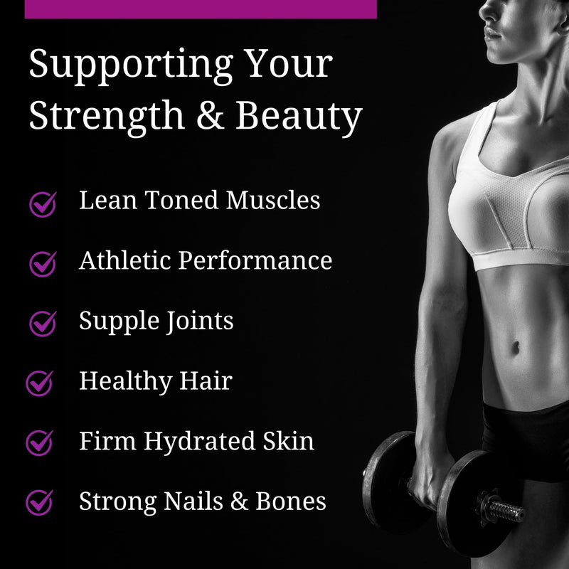 Protein Powder for Women, Collagen-Based Blend for Strength and Beauty with Creatine, Calcium, Magnesium and Biotin | 18g Protein Per Scoop, 400g Pouch (20 Scoops), Soy-Free & Sugar-Free
