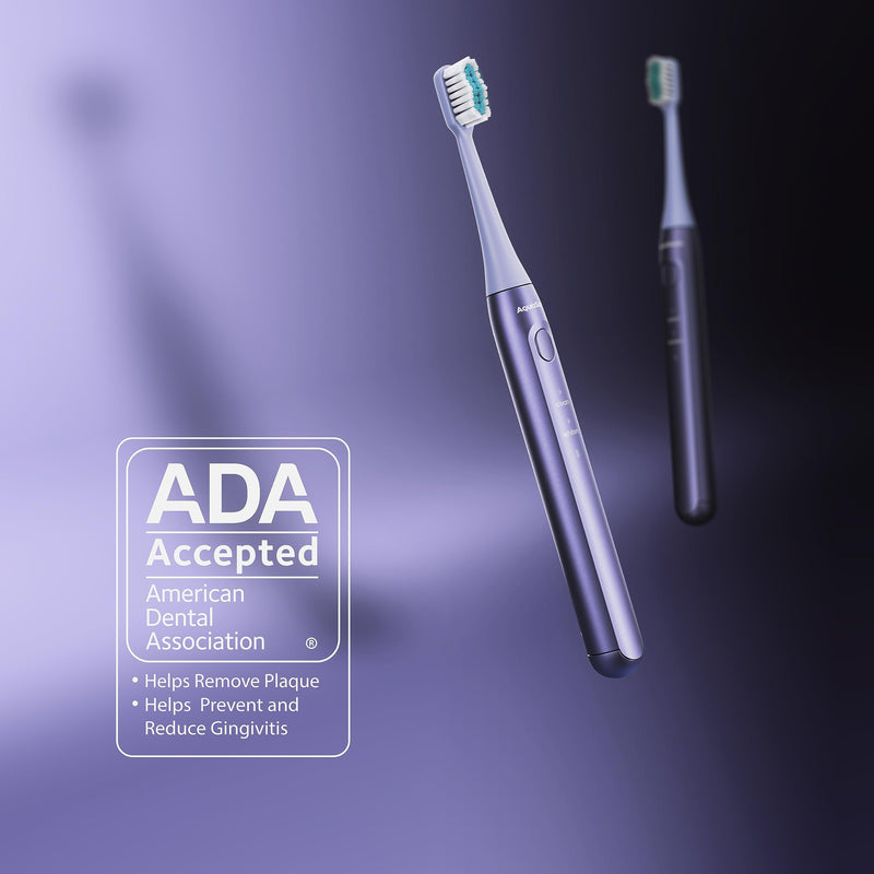 [Australia] - Aquasonic Icon ADA-Accepted Rechargeable Toothbrush | Magnetic Holder & Slim Travel Case | 2 Brushing Modes & Smart Timers | Gentle Micro-Vibrations (Lilac) Lilac 1 Count (Pack of 1) 