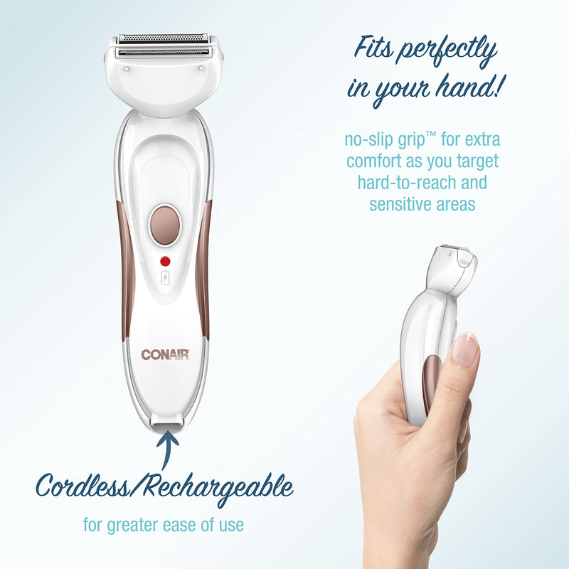 [Australia] - Conair All-In-1 Body and Facial Hair Removal for Women, Cordless Electric Trimmer & Shaver, Perfect for Face, Ear/Nose, Eyebrows, Legs, and Bikini Lines 