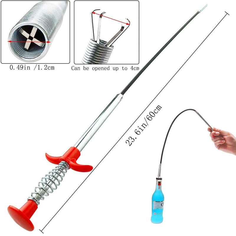 [Australia] - Flexible Grabber Claw Pick Up Reacher Tool With 4 Claws Bendable Hose Pickup Reaching Assist Tool for Litter Pick, Home Sink, Drains, Toilet (30 inch) 30 inch 