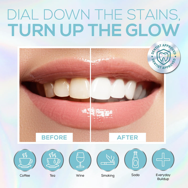 [Australia] - Venus Visage LED Teeth Whitening Kit with 4X 35% Carbamide Peroxide Teeth Whitening Gel Syringes, 2X Remineralization Gel Syringes, Whitener Trays, LED Whitener Device & Shade Guide Kit with Syringes 