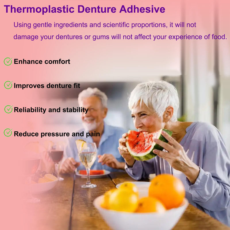[Australia] - 2PCS Thermoplastic Denture Adhesive, Extra Strong and Durable Denture-Adhesive, Ultra Max Hold Adhesive, Can Last Up to 4 Days, Suitable for All Ages 