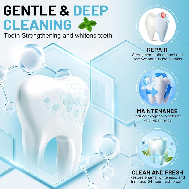 [Australia] - 7.5% Hydroxyapatite Toothpaste, Advanced Enamel Protection, Freshening Breath.Deep Cleansing, 7.5% Hydroxyapatite Whitening and Repairing Toothpaste, Fluorine-Free Formula, Containing Mild Mint.. 2pc 2 