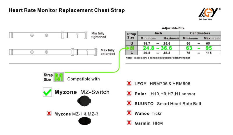 [Australia] - Heart Rate Monitor Chest Strap Fits for Myzone Replacement Strap Myzone MZ-Switch Belt Medium Pink 1 