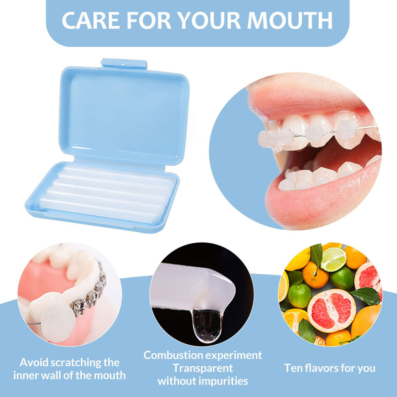 [Australia] - Sularpek 10 pieces/50 strips orthodontic wax for braces, braces wax, orthodontic wax, dental wax for braces, braces wax to relieve irritation pain 