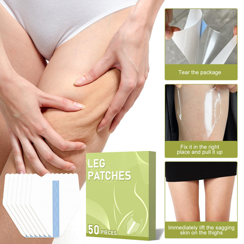 [Australia] - 50PCS Thigh Lift Tape - Lift and Glow Patches Legs Invisible Waterproof Adhesive Body Tape, Anti Friction Invisible Patchs for Daily Use 
