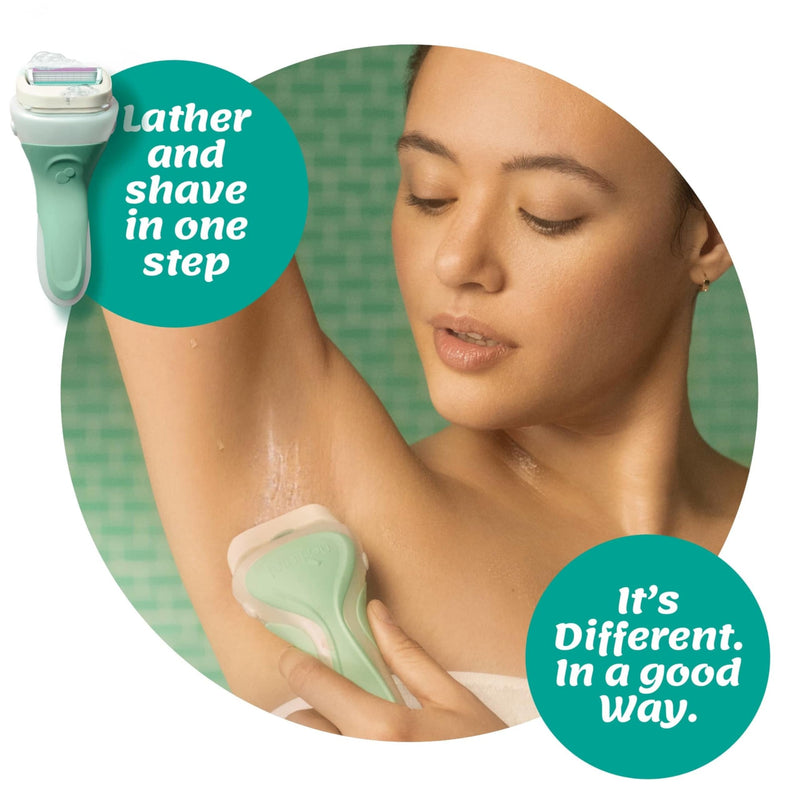 [Australia] - Schick Intuition Razors for Women with Sensitive Skin | 1 Razor & 4 Intuition Razor Blades Refill with Organic Aloe 
