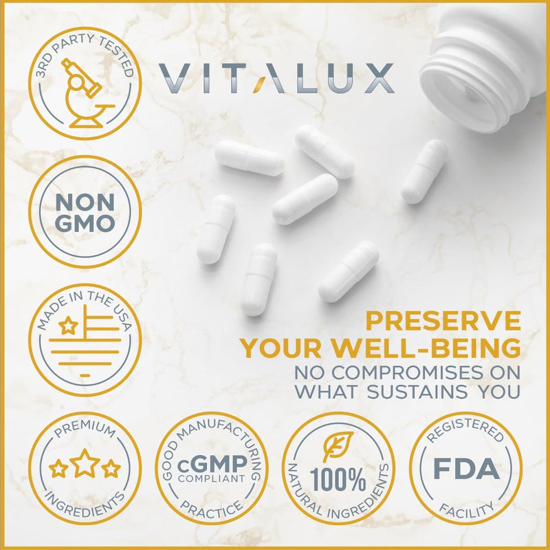 VITALUX || ADDY ULTRA #1 New Adderall Substitute Pills for Enhanced Focus, Boosted Memory & Natural Energy | 38+ Ultra Strength Ingredients & Science Backed | 3rd Party Tested & USA Made - 60 Capsules