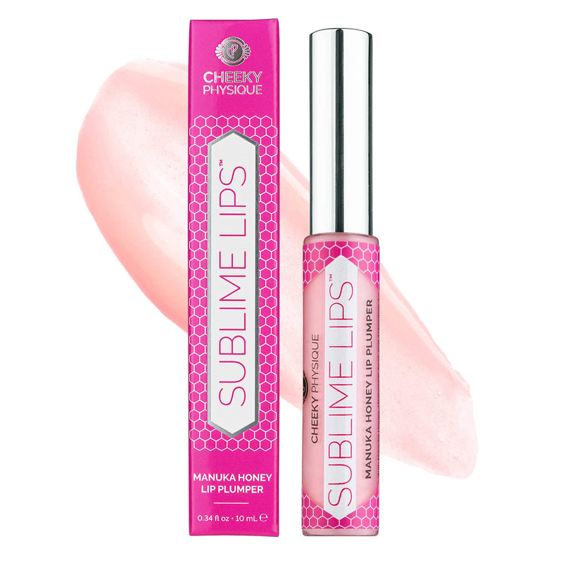 Sublime Lips Lip Plumper Gloss Clear - Lip Plumping Treatment with Manuka Honey, Hyaluronic Acid & Peptides - Natural Clinically Proven Ingredients Plump & Hydrate for Fuller Looking Lips