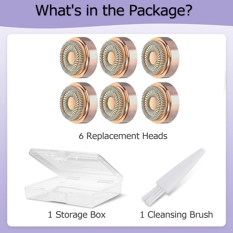[Australia] - Gen 2 Replacement Heads for Flawless Facial Hair Remover, Shaver Pro Replacement Blades Heads Compatible with Finishing Touch Flawless Hair Removal for Woman Face,As Seen on TV.(6 Pack) 6Pack For New Flawless Gen2 