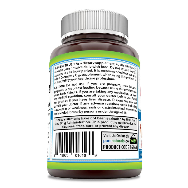 [Australia] - Pure Naturals Red Yeast Rice 1200 Mg per Serving, 240 Capsules Supplement | Non-GMO | Gluten Free | Made in USA 240 Count 