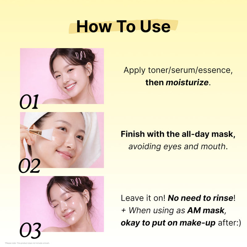 Korean Brightening & Calming Gel Face Mask, Glutathione, Niacinamide | Facial Mask, Vitamin Complex, Jeju Mineral Water, Tone Up, Hydration, Fragrance Free, Leave On, Morning and Night, 80ml