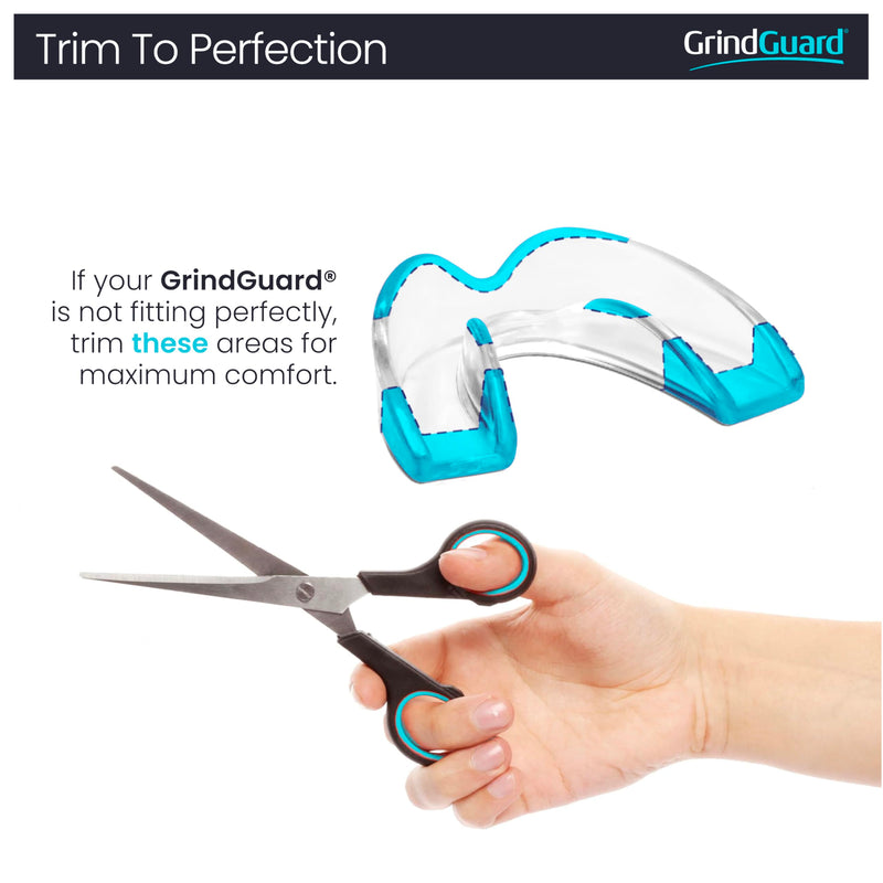[Australia] - GrindGuard® Adult Mouthguards Against Bruxism, Clenching and TMJ Relief, 8 Gum Guards (2 Sizes) and Storage Case, Pack of 8, Clear 