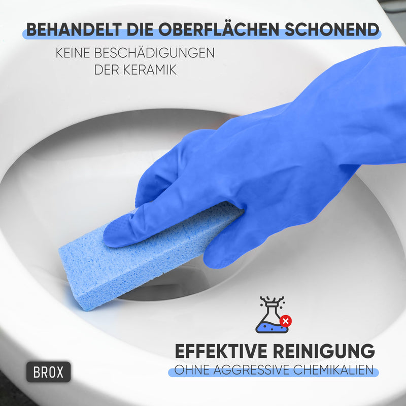 [Australia] - Pumice Stone Toilet Block - Cleaning Stone Blue (5 pieces) - Wonder Cleaning Stone for Toilet, Bathroom, Kitchen & Foot Care - Effective Limescale and Urine Stone Remover - Pumice Stone - The No. 1 Toilet Cleaner 1 piece (pack of 5) 