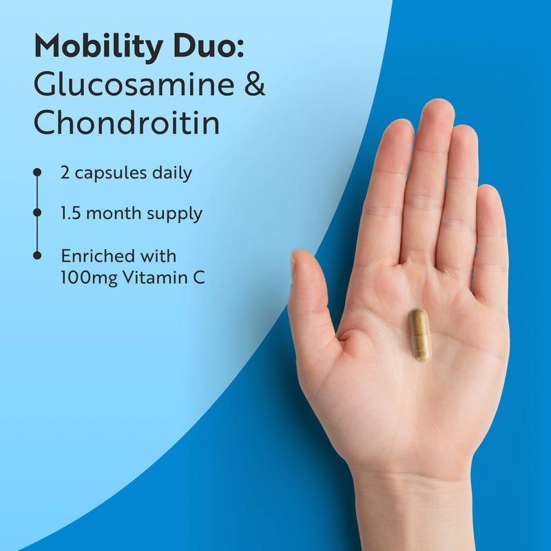 Nutravita Glucosamine and Chondroitin - 90 Capsules - Glucosamine and Chondroitin High Strength - 6-in-1 Complex with Added Vitamin C, Turmeric, Ginger & Rosehip - Food Supplements Made in The UK