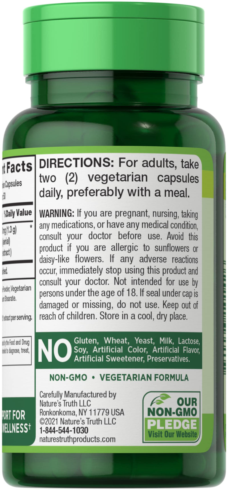 [Australia] - Echinacea Extract Capsules | 1300mg | 100 Count | Non-GMO & Gluten Free | by Nature's Truth 