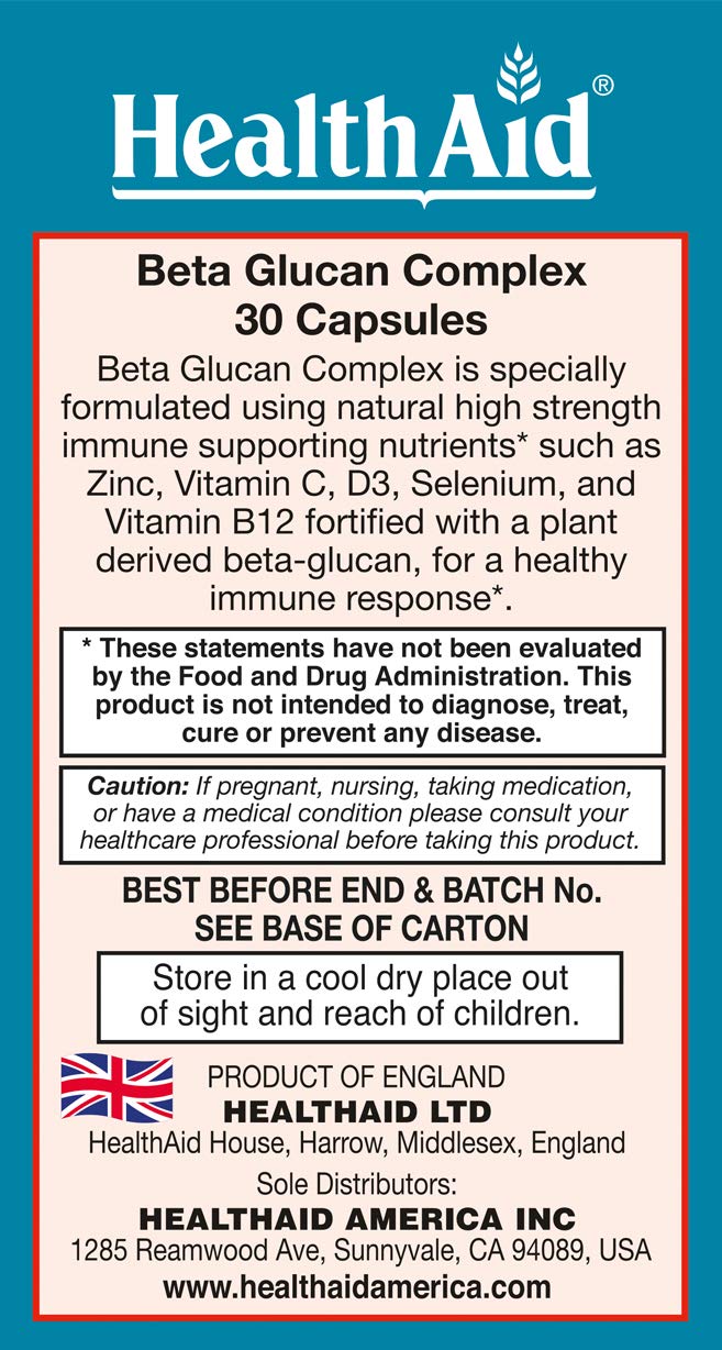 HealthAid Beta Glucan Complex Capsules