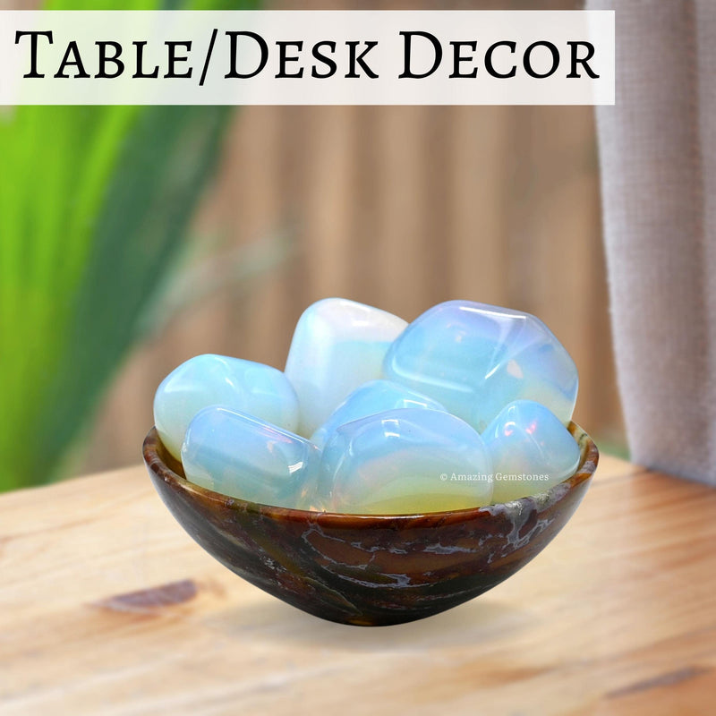 [Australia] - 1 oz Opalite Crystal Tumbled Stones Polished Rocks - Natural Gem Stones for Healing - DIY Crystals for Protection 1 oz 